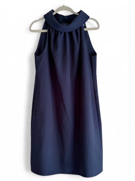 Sail to Sable Dresses & Skirts - STS Sail to Sable Navy Blue Cowl Neck Button Back Sleeveless Shift Dress Size L